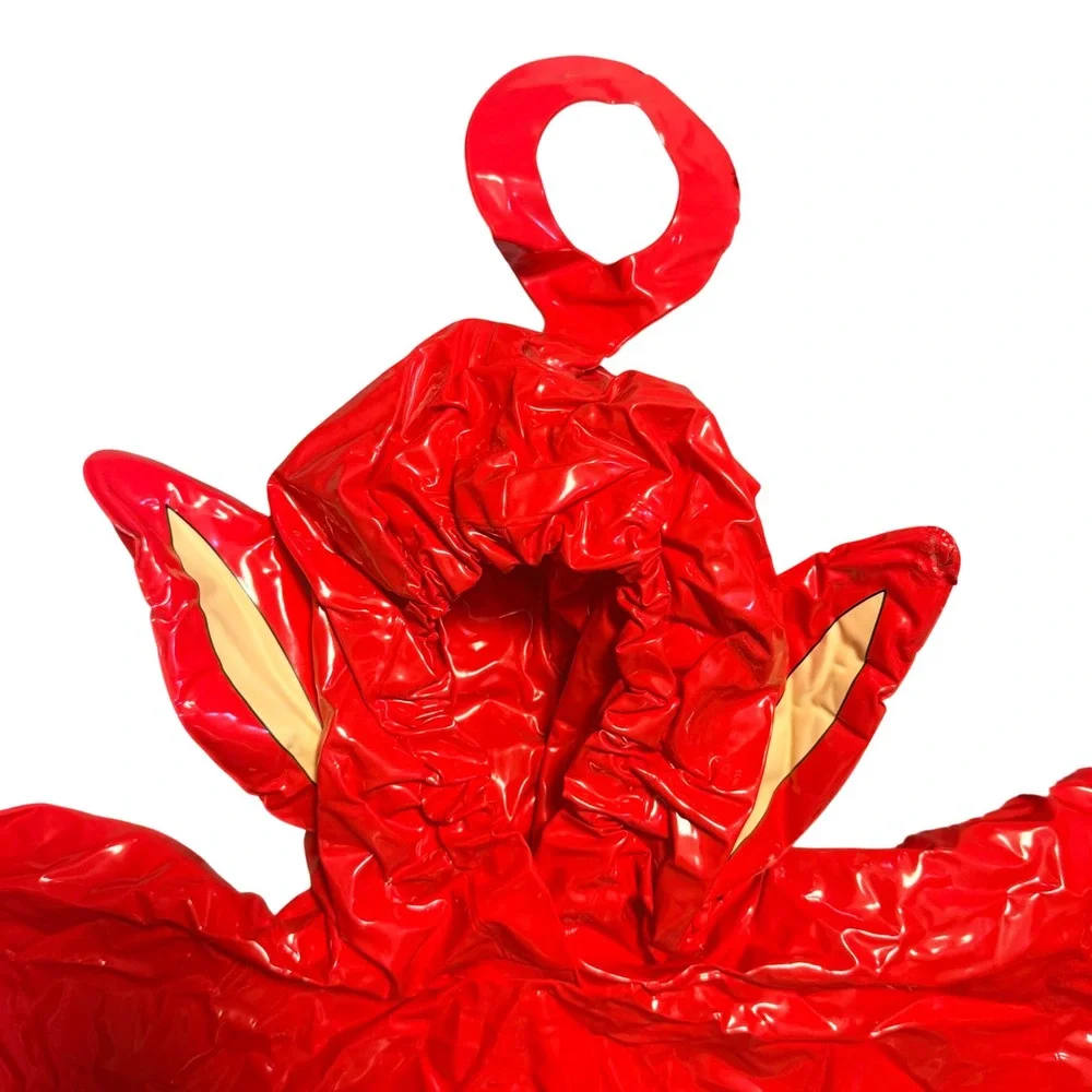 Vintage 1999 Teletubbies Po Red Rain Poncho‎ Kids Size 2-4 Years PVC with Pouch